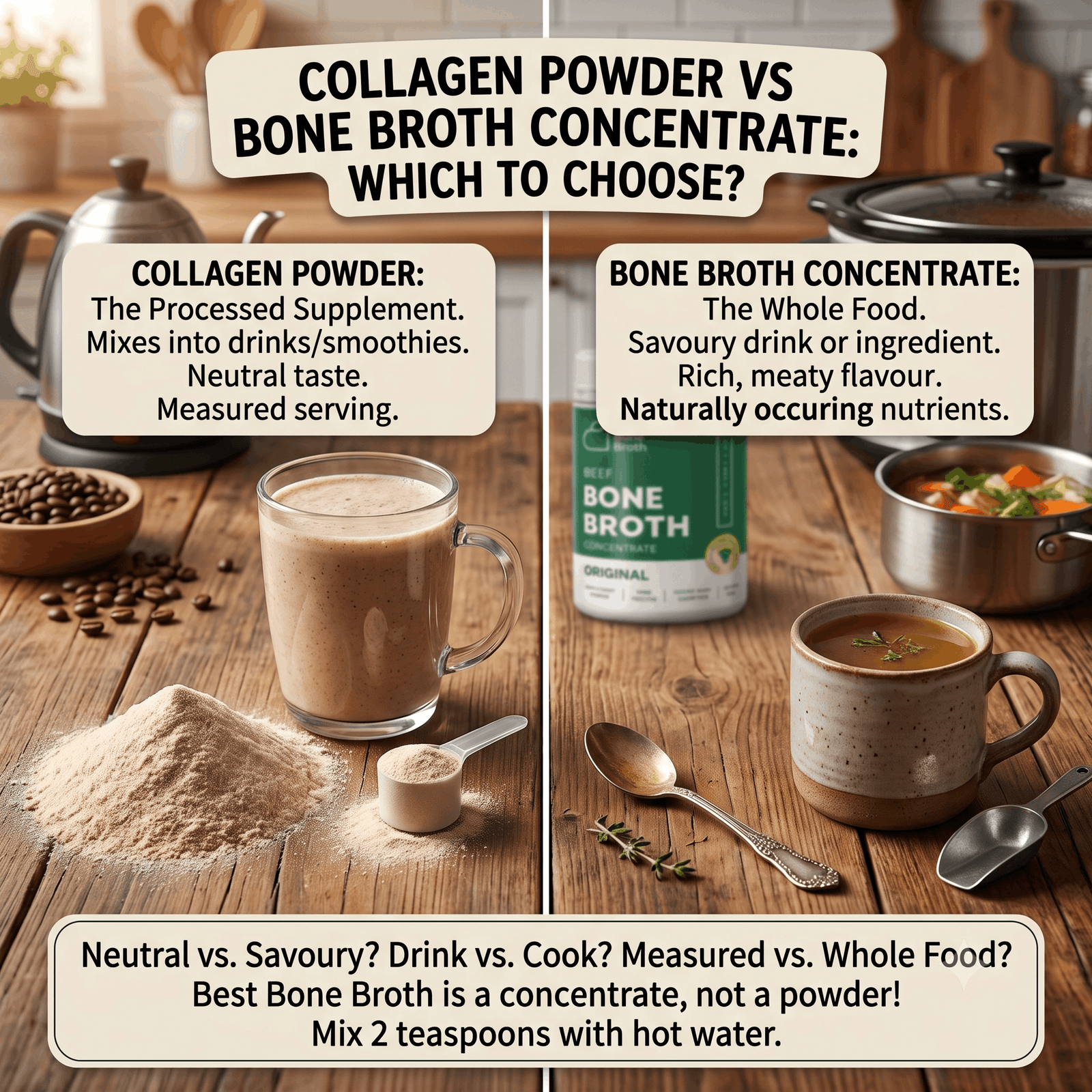 Bone Broth vs Collagen Powder: What Is the Difference?
