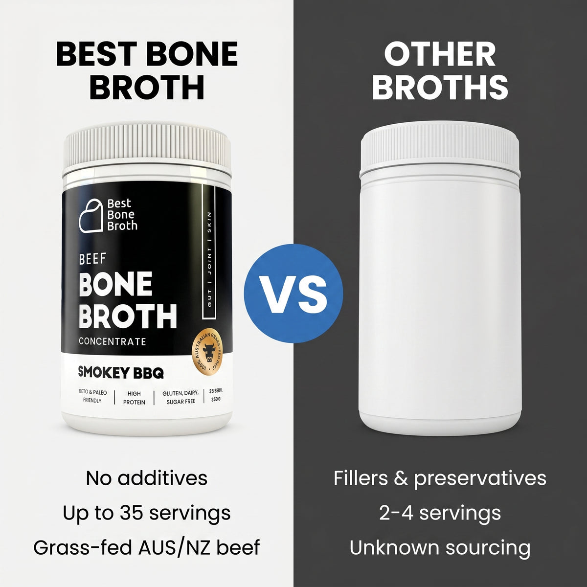 Smokey BBQ Beef Bone Broth Concentrate - 350g (35 Servings)