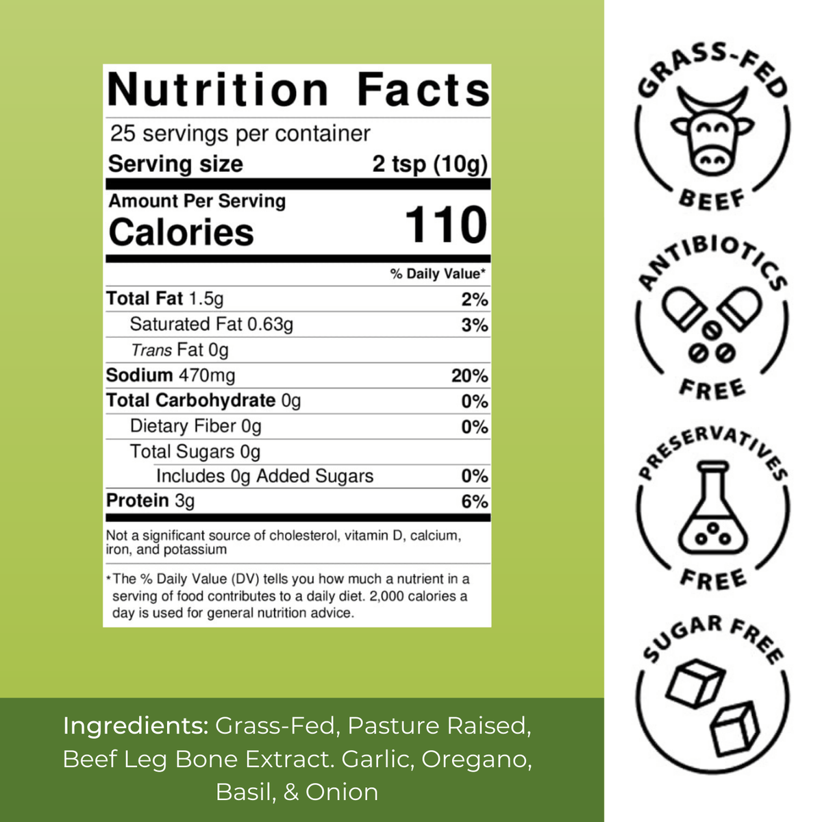 Best Bone Broth Soups & Broths Beef Bone Broth - Garlic & Herb Flavour – 260g bottle (25 servings)
